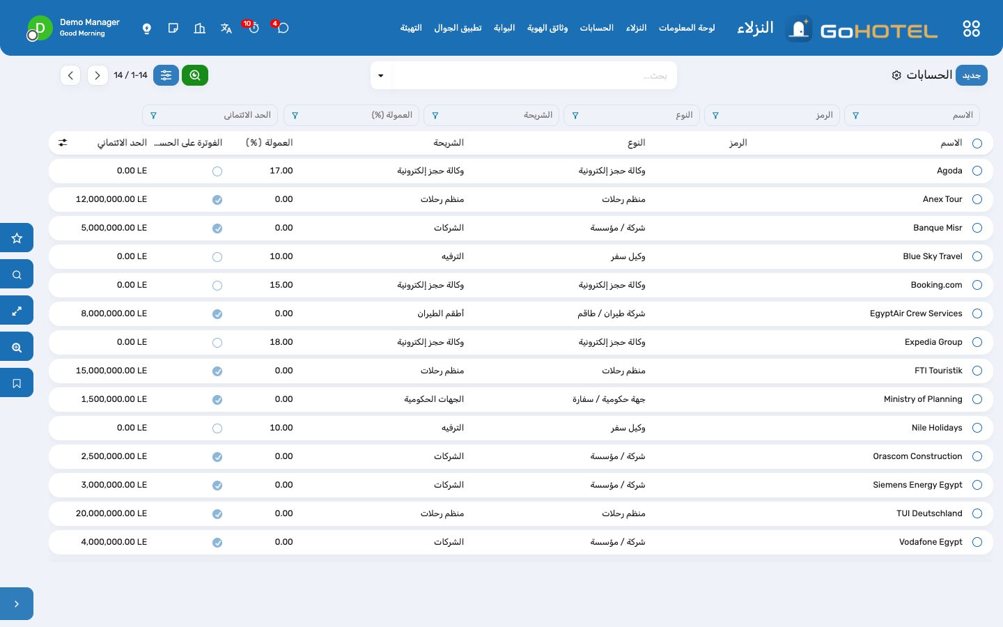 الشركات والوكلاء ومنظمو الرحلات ووكالات الحجز الإلكترونية بشروطهم.